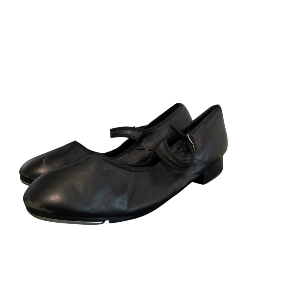 Capezio 3800A Mary‎ Jane Tap Shoes Black Leather Womens 11W Tele Tone Taps